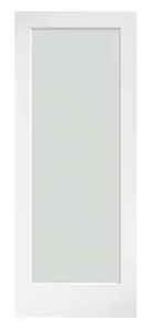 lot 58 image: eightdoors 30 in. x 80 in. x 1-38 in. 1-Lite Solid Core Frosted Glass White Finished Wood French Interior Door Slab