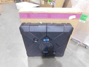 lot 11 image: (2) PURPLE LEAF Square 3D. Surface Fashionable Patio Umbrella Base SandWater Filled in Black