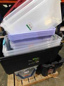lot 35 image: 22 - MIX LOT OF STORAGE TOTES