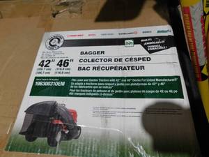 lot 84 image: MTD Genuine Factory Parts Original Equipment 42 in. and 46 in. Double Bagger for Troy-Bilt and Craftsman Lawn Mowers (2010 and After)