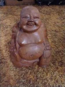 lot 12 image: Wooden Buddha Statue