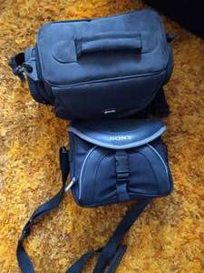 lot 19 image: Sony Camcorder  (2) Bags  Accessories
