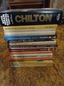 lot 27 image: Huge Stack of Auto-Repair Manuals - Chilton, Etc