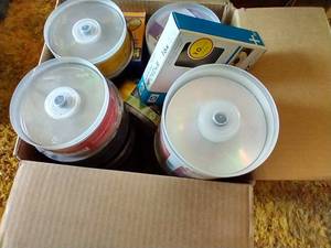 lot 30 image: Box FULL of New Blank CDsDVDs