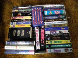 lot 43 image: Big Box of VHS Movies - Disney, Star Wars, Etc