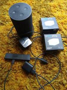lot 47 image: Amazon Tech Lot - Echo, Fire Stick, Smart Plugs