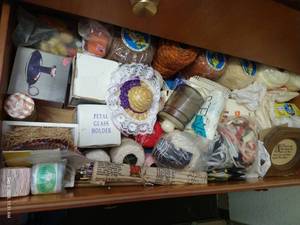 lot 102 image: Middle Drawer of Yarn & Macrame Supplies