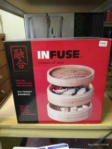 lot 105 image: NIB Two-Tiered Steam Basket 10
