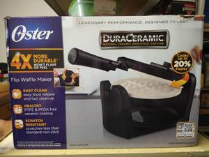 lot 109 image: NIB Oster DuraCeramic Waffle Maker