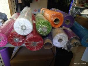lot 121 image: NEW Rolls of Mesh Ribbons & Foil
