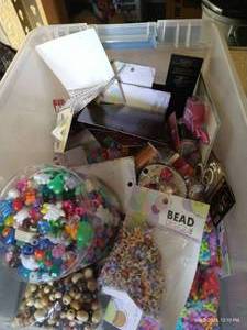 lot 124 image: Box of NEW Beads, Charms & More