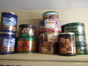lot 154 image: Large Lot Decorative Tins