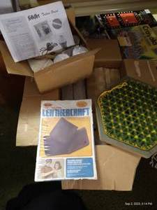 lot 182 image: Box of Vintage Crafting Kits for Kids