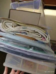 lot 189 image: Vintage Embroidery Kits, Card Making, Thread & Floss