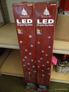 lot 191 image: NIB LED Three Lighted Twigs