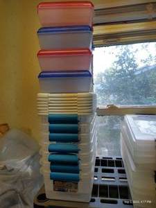 lot 205 image: Sterlite Shoe Bins & Storage Bins
