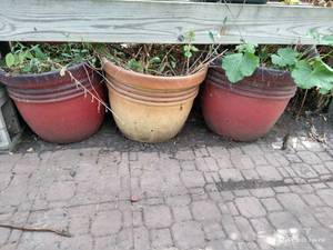 lot 308 image: Three Giant, Light Weight Planters