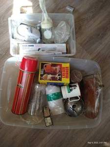 lot 334 image: Vintage Kitchen Helpers Lot & Thermos