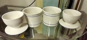 lot 336 image: French Norpro Butter Crocks