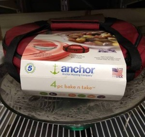 lot 245 image: Cake Stand & Anchor Bake & Take Bowl w Carrier
