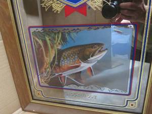 Heilmans Old Style Brook Trout Wildlife Series Mirror  - #14370 - 15 12 x 20 12