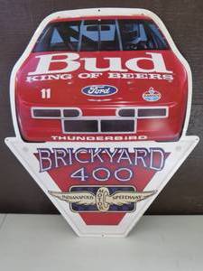 Budweiser King of Beers Brickyard 400 Metal Sign - 18 x 22