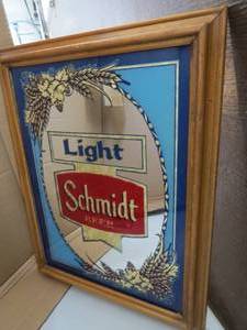Schmidt Light Beer Wall Mirror - 14 14 x 18 14