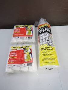 Mixed Lot of Plastic .8mil Drop Cloths and 4mil Poly Film
