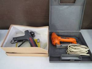 Glue Gun with Glue Sticks and Black & Decker Electric Stapler - Cat. #9700