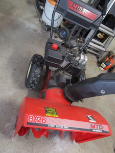 lot 2 image: MTD snowblower, 826 two stage, ele...