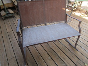 lot 8 image: Patio loveseat rocker, 41L...