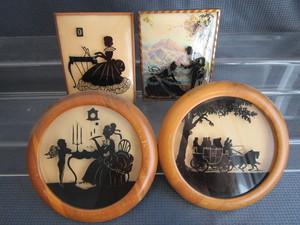 lot 18 image: Vintage domed silhouettes 4 x 5, ...