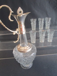lot 29 image: Wine carafe & 6 glasses...