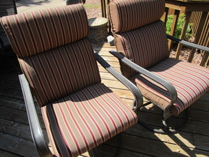 lot 55 image: Swivel deck chairs, pair...