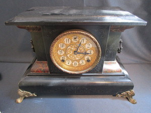 lot 63 image: Sessions mantle clock, wooden with ...