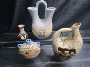 lot 133 image: Indian pottery wedding vase 8, 3...