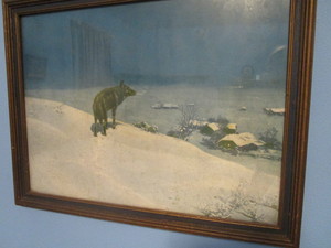 lot 155 image: Vintage Lone Wolf print, 17-12 x ...