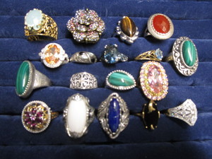 lot 180 image: Bling rings Avon, China & Thailand...