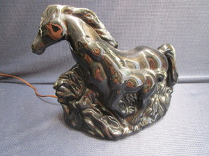 lot 233 image: Mid Century Modern horse lamp, work...