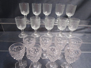 lot 249 image: Iris stemware ten 4-12 and eight ...