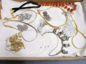 lot 293 image: Costume jewelry necklaces with Nap...