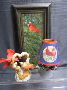 lot 312 image: Cardinal print by Dan Patterson, la...