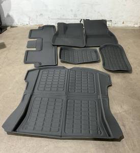 lot 101 image: Set of 6 Black Tesla Model 3 All Weather Floor Liners