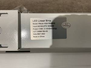lot 110 image: Pack of 4 - 8 ft 110W 5000K LED Linear Strip Shop Lights