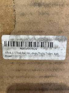 lot 100 image: Pack of 4 - 6 ft. Black Powder Coated E-Track Tie Down Rails