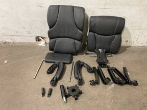 lot 123 image: Kaso Rix Big and Tall Black Faux Leather Executive Office Chair
