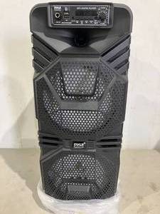 lot 170 image: Pyle 600W Rechargeable Outdoor Bluetooth PA Speaker System with Party Lights
