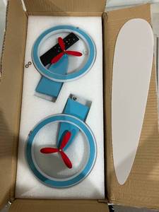 lot 190 image: Shine LUEST Dimmable Blue Airplane Light Fixture with Remote Control
