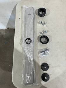 lot 198 image: WEBANG 24 Inch Linear Shower Drain - Brushed Stainless Steel