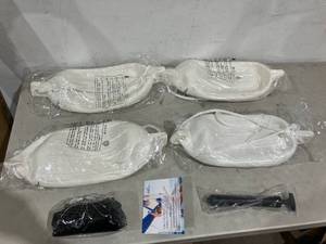 lot 224 image: Set of 4 Affordura Inflatable White Boat Fenders with Ropes